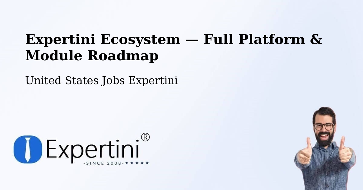 Expertini Ecosystem — Full Platform & Module Roadmap – Streamwood
